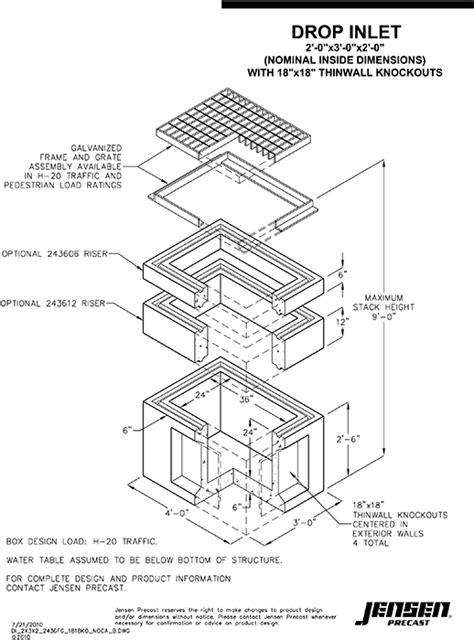 36x36x24 junction box|36x36x24 drop inlet.